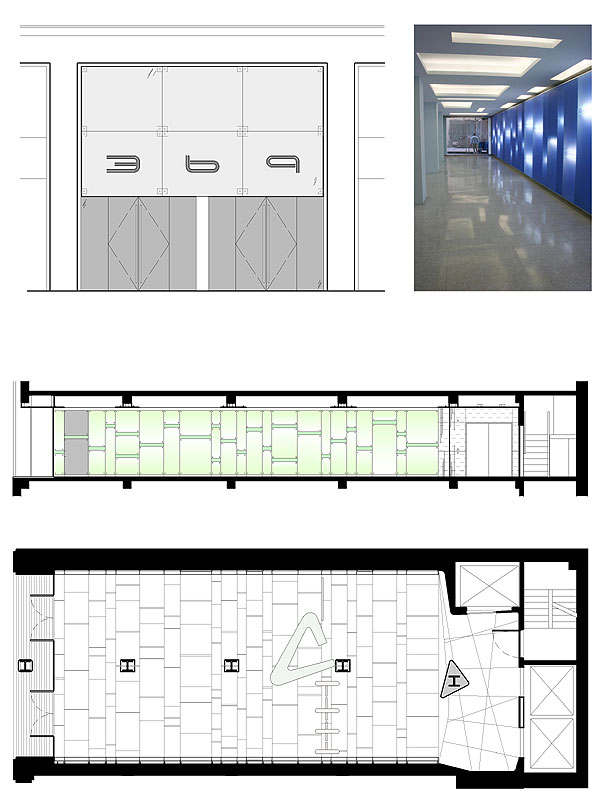 midtown commercial lobby nyc, offset condition design, chris dufresne architect