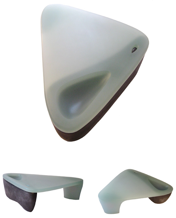 custom cast resin coffee table