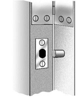 Drawing of a door lift off prevention peg securiy device