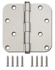 Door hinge with supplied screws that are too short